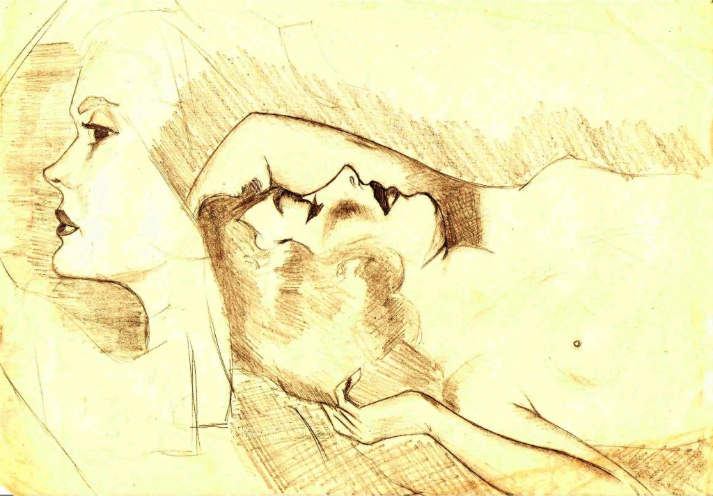 Ritratto, 1990 matita su foglio A4-Pasquale Mastrogiacomo, Acerno(SA).