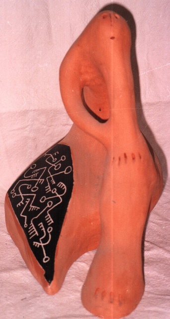 Custode di verità, terracotta e maiolica(ceramica artistica), Pio Mastrogiacomo, Acerno(SA)