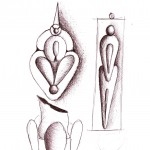 Figure femminili: schizzi (Female figures: sketches), 2007 disegno a penna su carta, (pen drawing on paper) cm 21x29,5, Pasquale Mastrogiacomo, Acerno (SA).