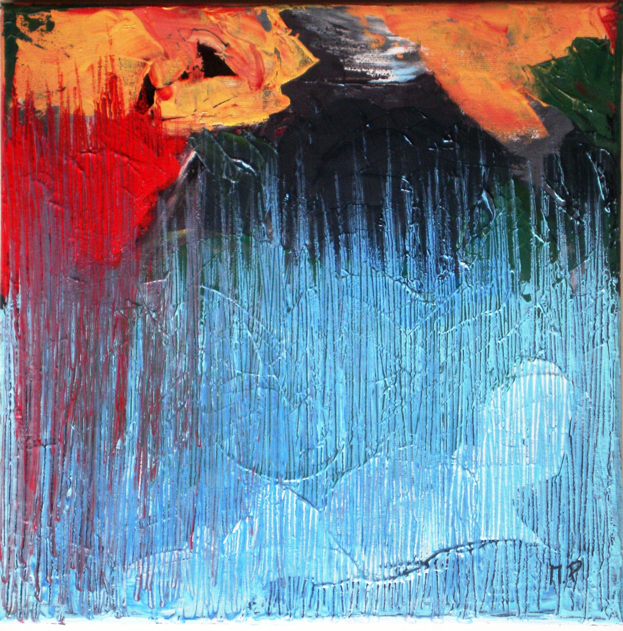 Capriccio informale 3 (Whim informal), 2015 dipinto olio su tela (painting oil on canvas), cm 30x30,Pasquale Mastrogiacomo, Acerno (SA).