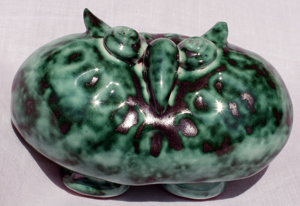 Gufo (owl), 2001 ceramica artistica (ceramic art), h 10 cm, Pio Mastrogiacomo, Acerno (SA).