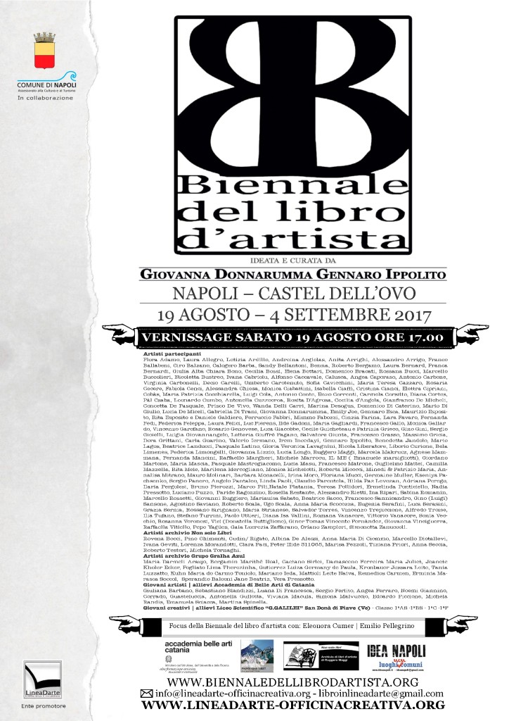 Biennale del libro d'artista, Napoli-Castel dell'Ovo, 19 Agosto-4 settembre
