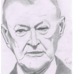 Ritratto (portrait) di Zbigniew Brzezinski, 2017 matita su foglio A4, Pasquale Mastrogiacomo, Acerno (SA).