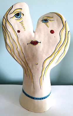 Volto di donna, 1995 ceramica artistica, Pio Mastrogiacomo