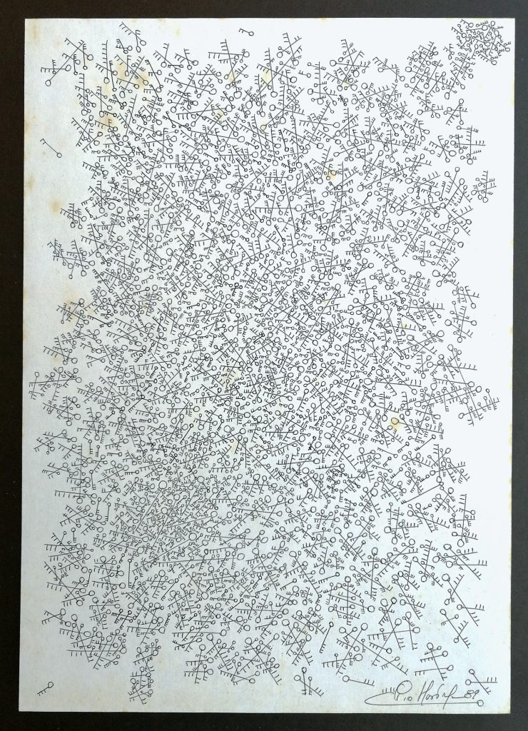 Le chiavi di Pio Mastrogiacomo, disegno a penna su foglio A4, 1989.