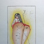 Disegno erotico, 2020 matite colorate su foglio FABRIANO cm 21×29,5 , Pasquale Mastrogiacomo.