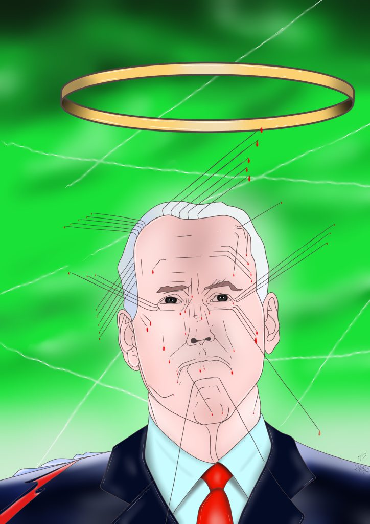 Ritratto di Joseph Robinette Biden Jr , 2022 disegno digitale,Pasquale Mastrogiacomo.