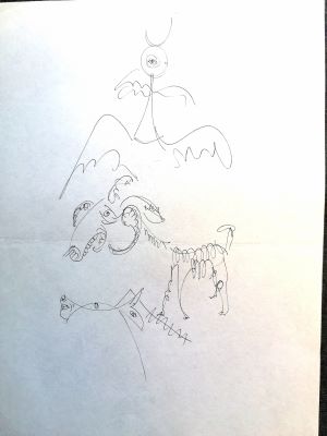 Schizzi, 1996 disegni a penna e matita su foglio A4,Pio Mastrogiacomo