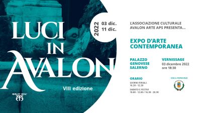 Invito alla mostra d'arte contemporanea "Luci in Avalon" VIII edizione-Pasquale Mastrogiacomo