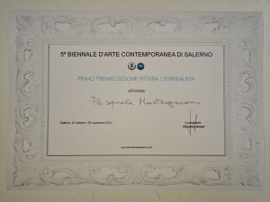 PRIMO PREMIO SEZIONE PITTURA SURREALISTA, V Biennale d'arte contemporanea di SALERNO, Pasquale Mastrogiacomo